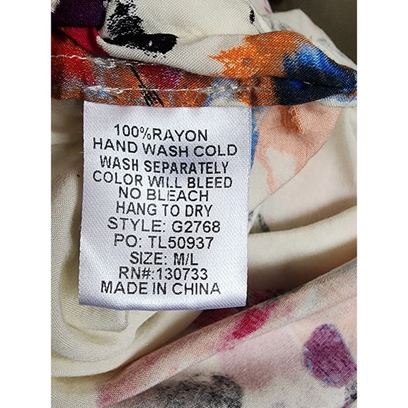 Umgee Open Front Watercolor Duster Kimono Size M/L - Picture 7 of 7